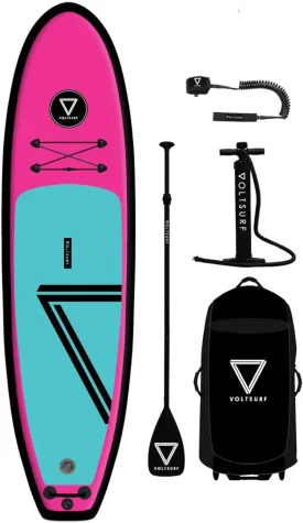 10 Foot Class Act Inflatable SUP Outdoor Lake Water Sport Stand Up Paddle Board Kit with Adjustable Paddle and Manual Pump, Black Rail