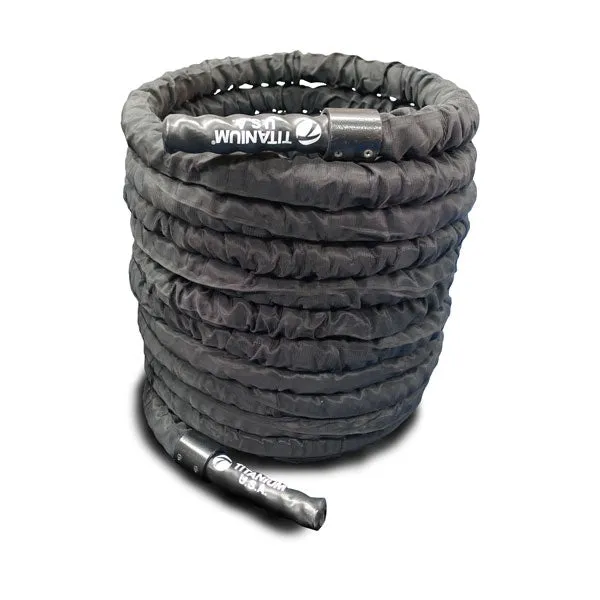 15 METRE NYLON COVERED BATTLE ROPE - 38MM THICK