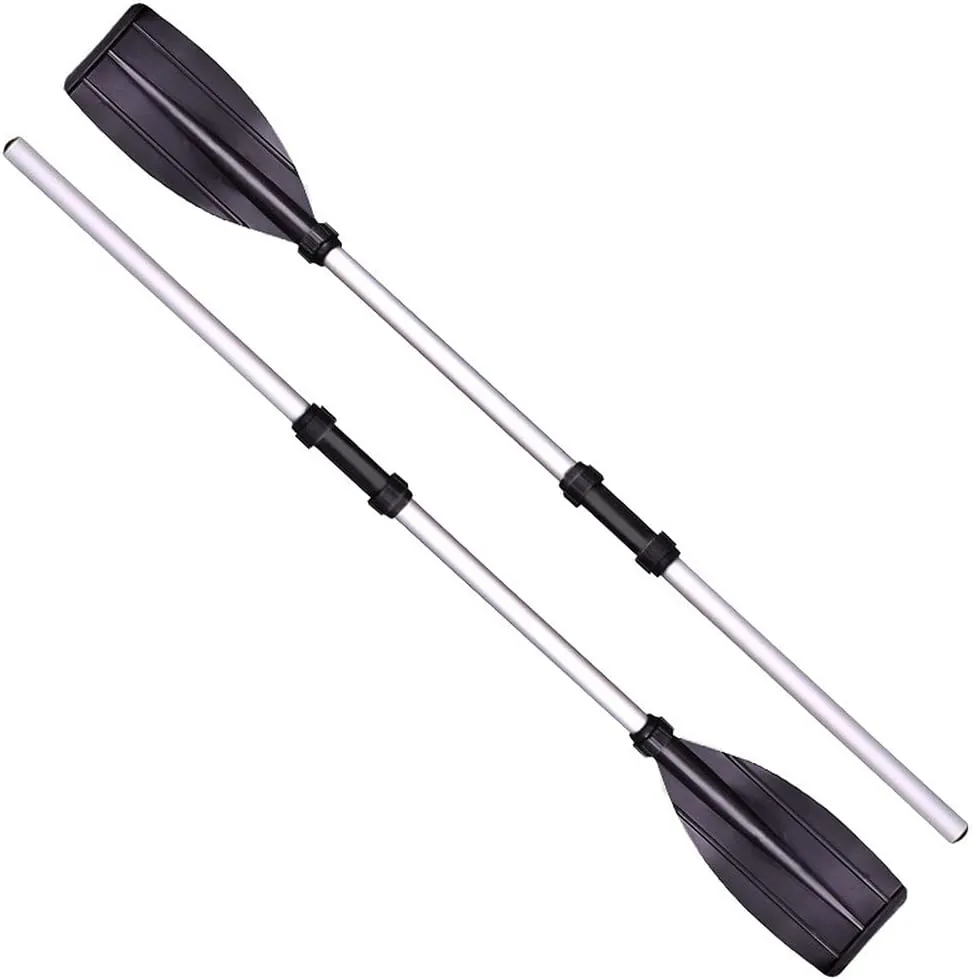 2Pcs Aluminum Alloy Kayak Paddle Oar Lengthened and Thickened Portable Adjustable Sup Paddle Canoe Raft Boat Paddle for Lake River Sea Watersport