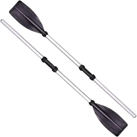 2Pcs Aluminum Alloy Kayak Paddle Oar Lengthened and Thickened Portable Adjustable Sup Paddle Canoe Raft Boat Paddle for Lake River Sea Watersport