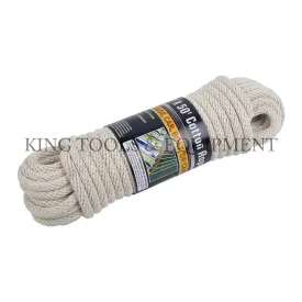 3/8" x 50' Solid Braided COTTON ROPE - 0976-0