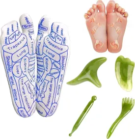 Acupressure Socks Beginner Acupoint Massage Tools Set,with Trigger Point Massage Tool Reflexology Socks,Reflexology Socks with Tools for Tired Relieve, Acupressure Massage Socks for Women