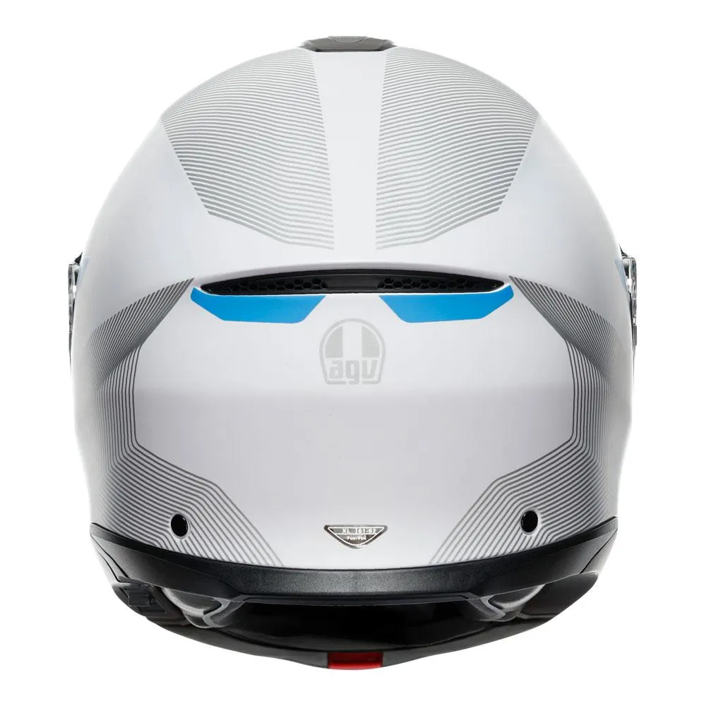 AGV TOURMODULAR FREQUENCY LIGHT GREY/BLUE HELMET