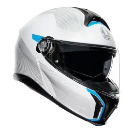 AGV TOURMODULAR FREQUENCY LIGHT GREY/BLUE HELMET