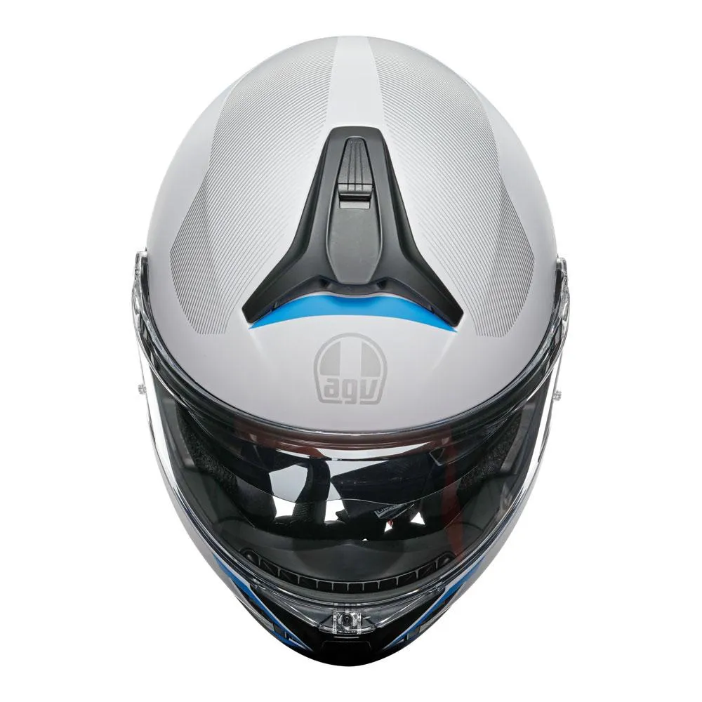 AGV TOURMODULAR FREQUENCY LIGHT GREY/BLUE HELMET