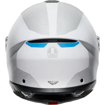 AGV Tourmodular Helmet Frequency Graphic Gray/Blue with Cardo Insyde Installed