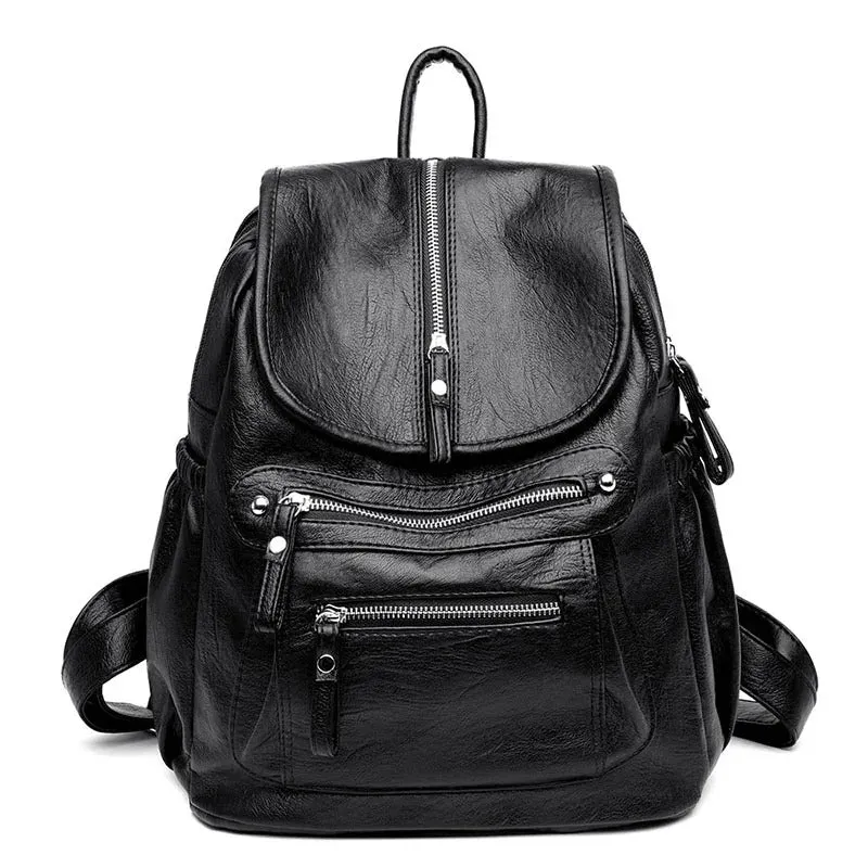 Alisia | Lightweight and Cozy Leather Backpack