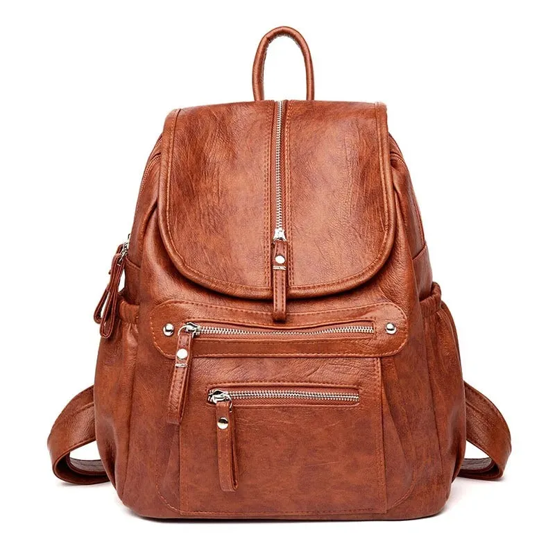 Alisia | Lightweight and Cozy Leather Backpack