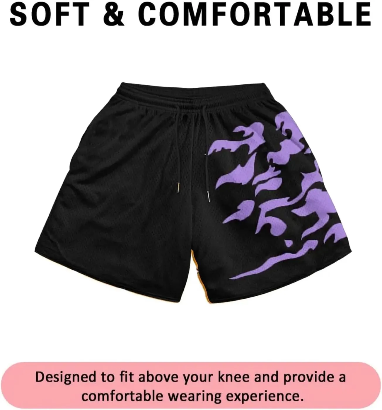 Anime Board Shorts for Men Summer Gym Shorts Men Swim Trunks Casual Running Shorts