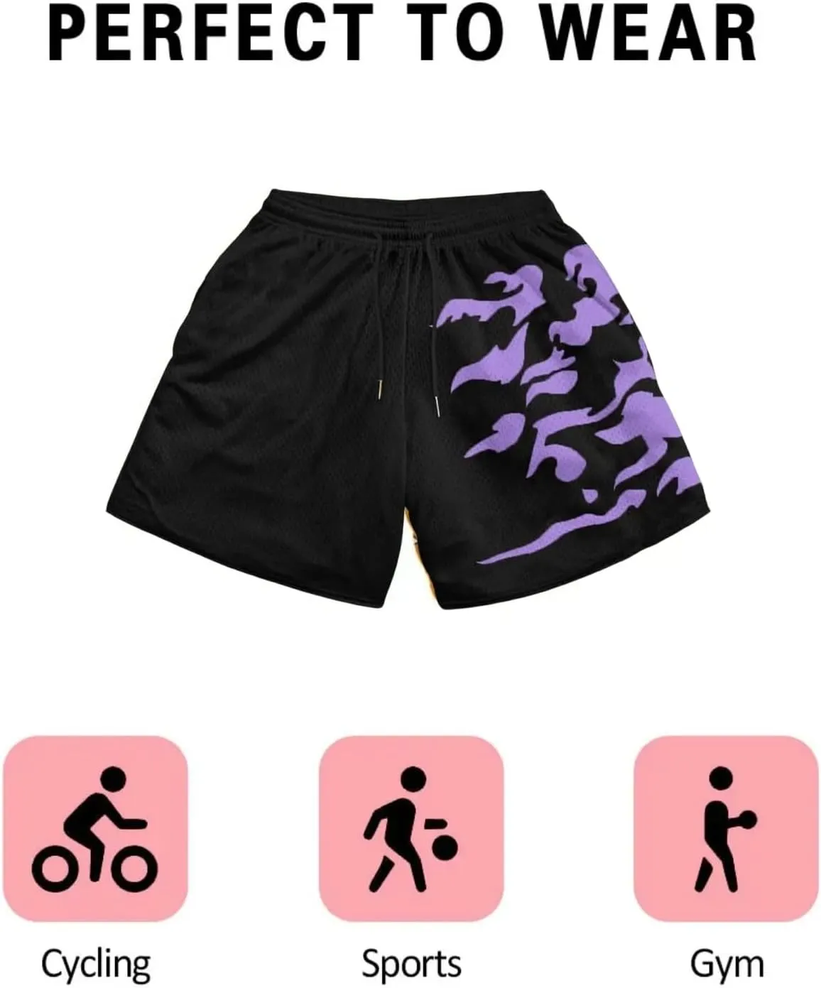 Anime Board Shorts for Men Summer Gym Shorts Men Swim Trunks Casual Running Shorts