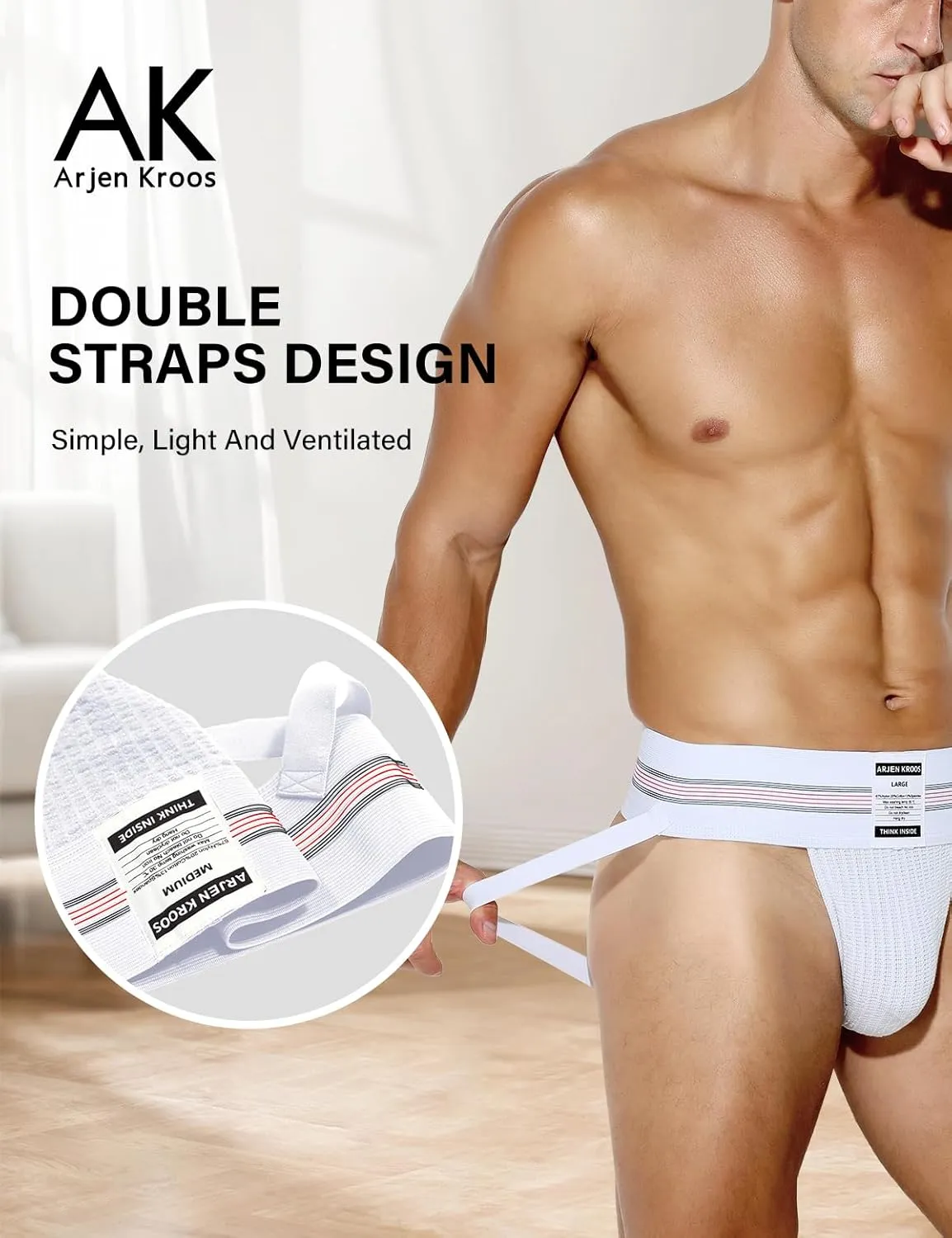 Arjen Kroos Men's Athletic Supporter Workout Running Jockstrap Underwear With Wide Band