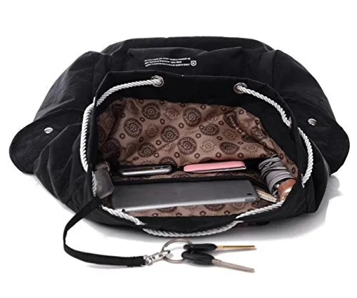 Big Mango Large Water Resistant Nylon Backpack Purse Lightweight Outdoor Travel Daypack Women