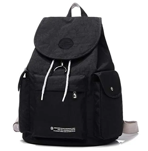 Big Mango Large Water Resistant Nylon Backpack Purse Lightweight Outdoor Travel Daypack Women