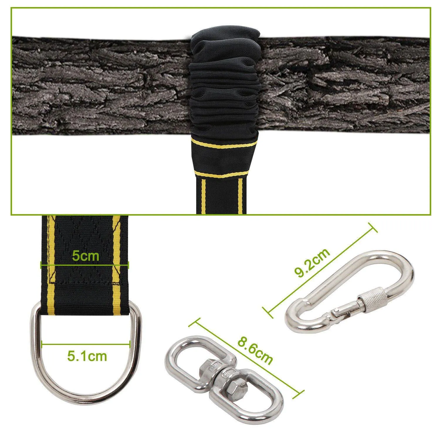 Carabiner Clip Aluminum Durable Strong and Large Carabiners Clip Set