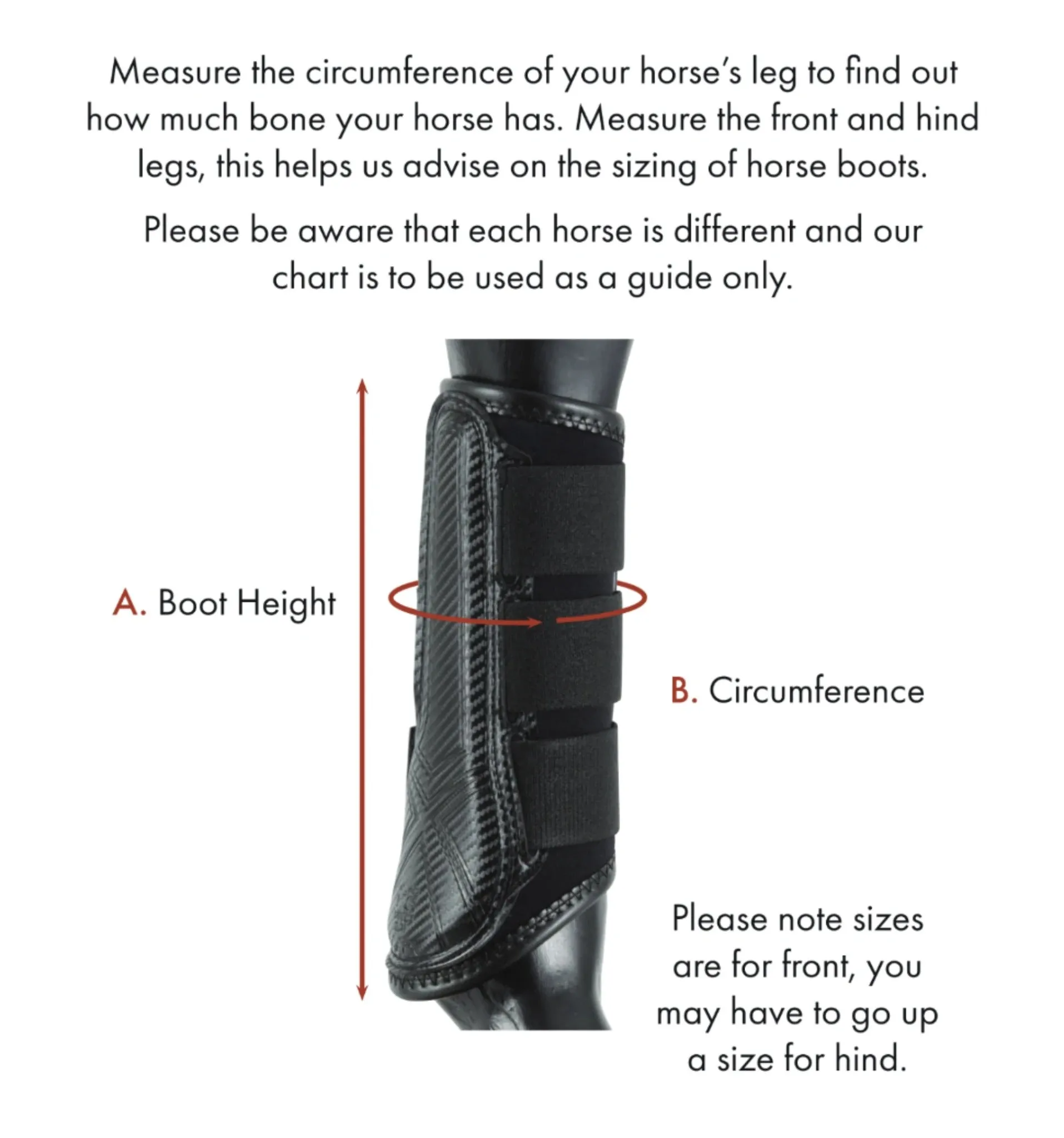 Carbon Air-Tech Single Locking Brushing Boots