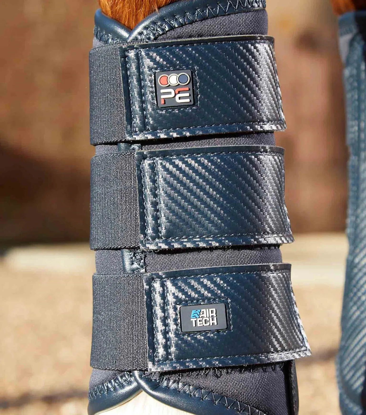 Carbon Air-Tech Single Locking Brushing Boots