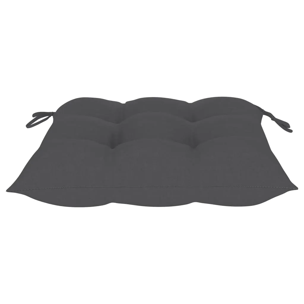 Chair Cushions 2 pcs Anthracite 50x50x7 cm Fabric