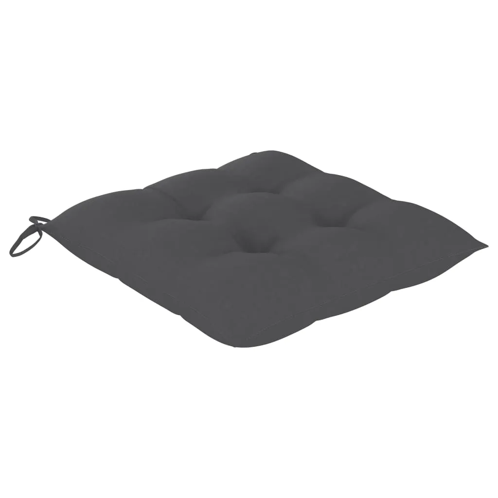 Chair Cushions 2 pcs Anthracite 50x50x7 cm Fabric