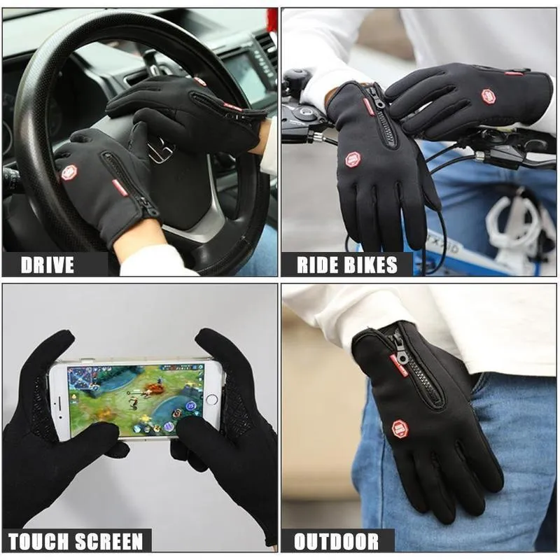 Cycling Running Driving Gloves Warm Thermal Gloves
