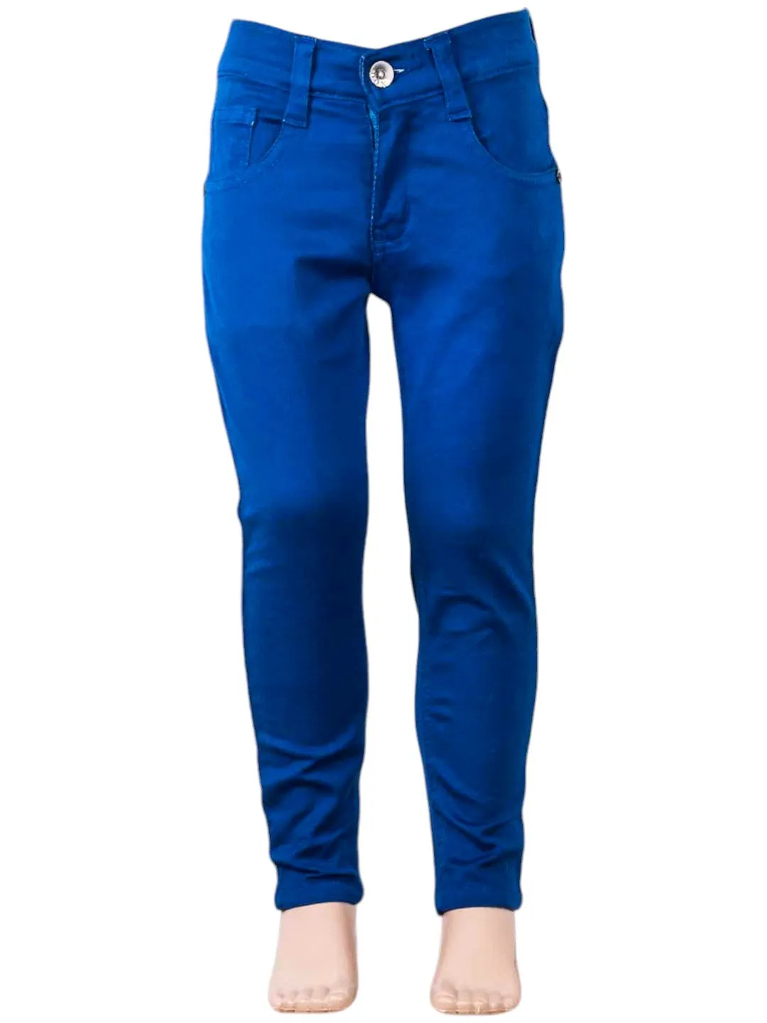 Deep Blue Slim-Fit Stretchable Pants for Boys