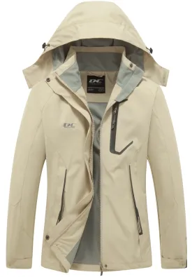 Diamond Candy Womens Rain Jacket Waterproof Coat with Hood Windproof Lightweight Hiking Jackets