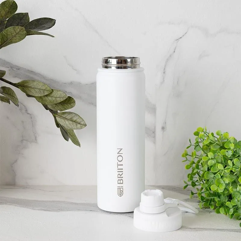 Drink Dazzle 750 ML Hot & Cold Thermos Water Bottle (Black & White) - Set Of Two