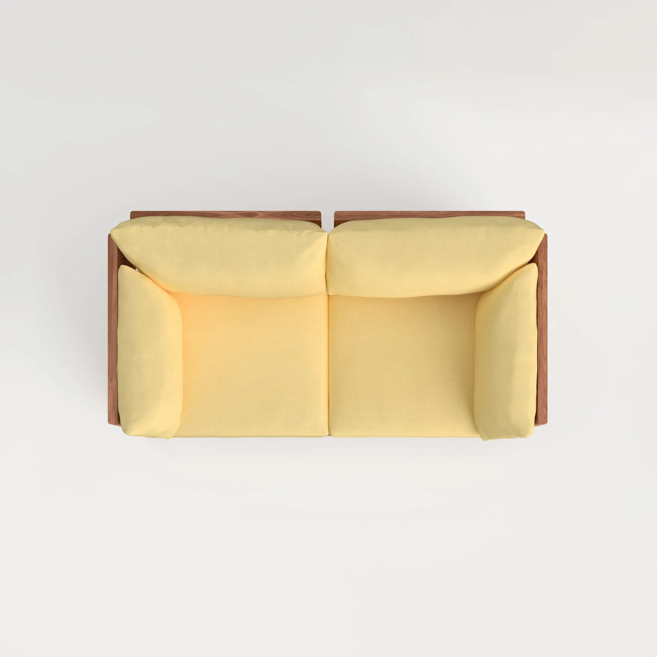 Dwell™ Modular Teak Outdoor Loveseat | Classic Canvas in Sun