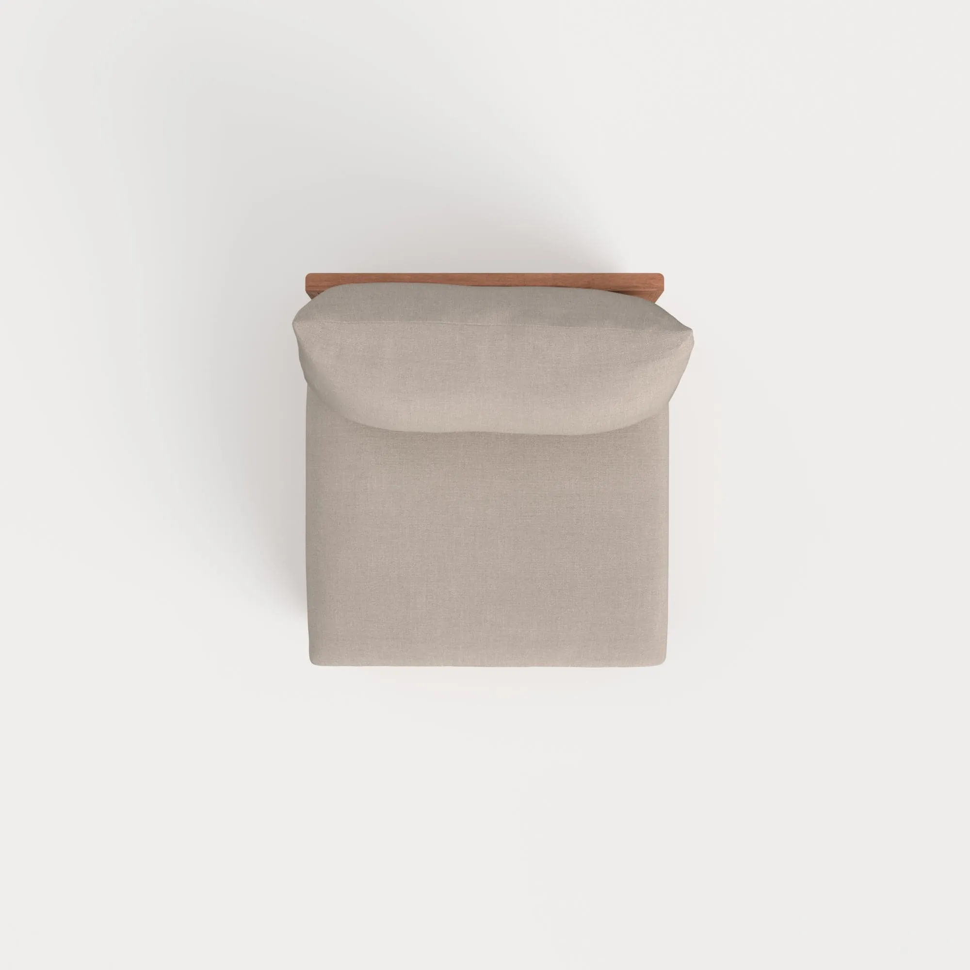 Dwell™ Modular Teak Outdoor Modular Unit - Armless Chair | Classic Canvas in Sand