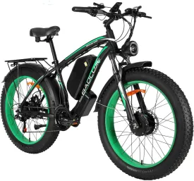 Electric Bike for Adults,Peak 3000W AWD Dual Motor Ebike,38MPH 55Miles 48V 23AH Removable Battery Electric Mountain Bike,26''*4" Fat Tire E-Bike with Front Suspension