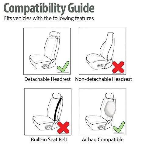 Front & Rear Seat Covers with Headrest Backrest Cushions for Chevy Chevrolet Bolt EV EUV Car Seat Cover Luxury Leather Fashionable Comfortable Black×Red