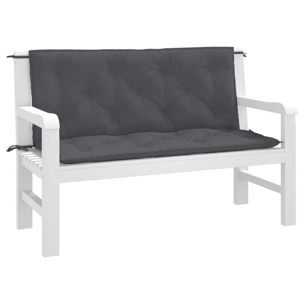 Garden Bench Cushions 2pcs Anthracite 47.2"x19.7"x2.8" Oxford Fabric