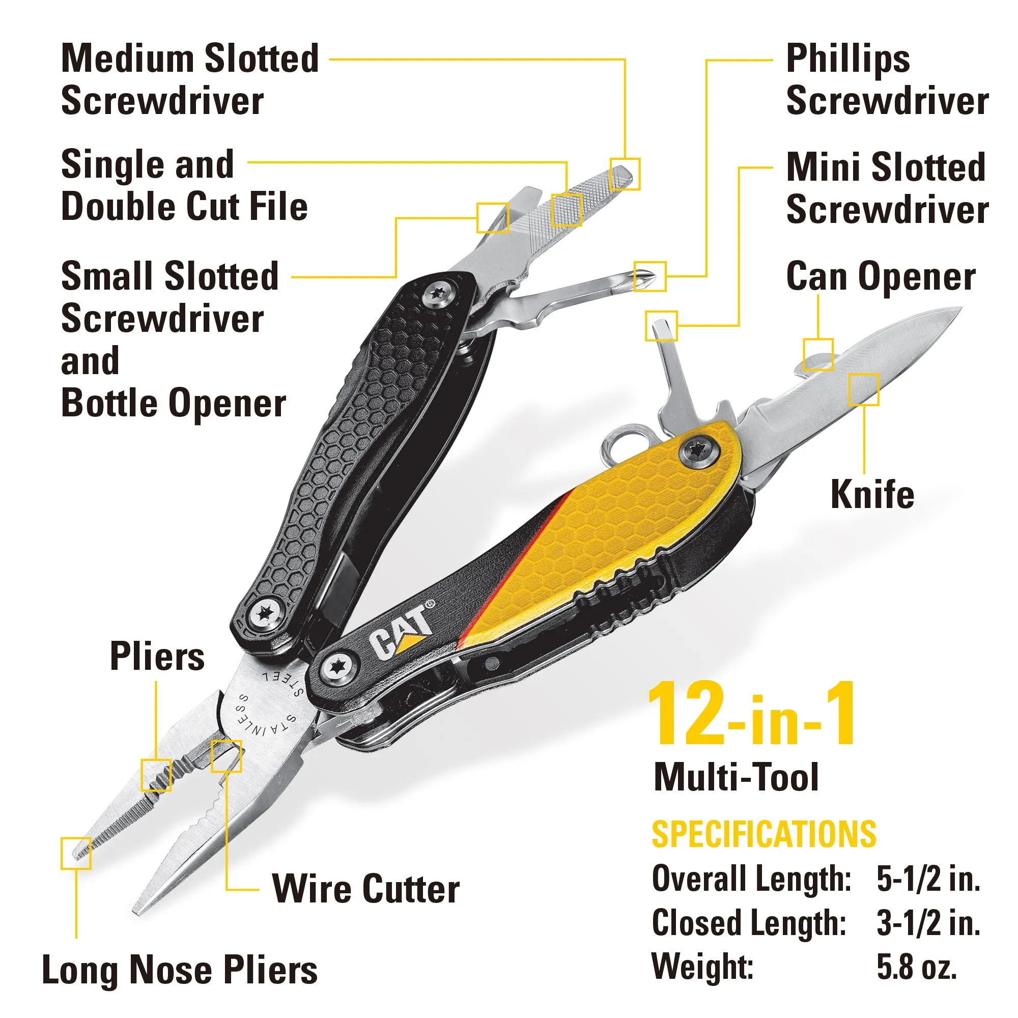Gift Box - 3 Piece 12-in-1 Multi Tool, Folding Knife and Key Chain Multi ToolSet