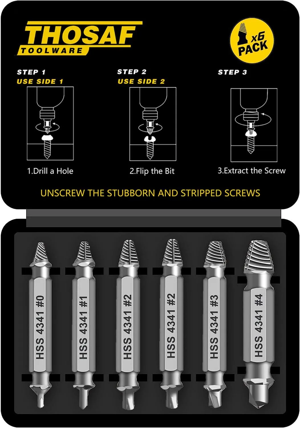 Gifts for Men,Damaged Screw Extractor Set-Father's Day Gifts from Wife Daughter Son,Mens Gifts,Husband,Stripped Screws Nuts & Bolts Drill Bit Tools for Easy Removal of Rusty Broken Hardware Gifts