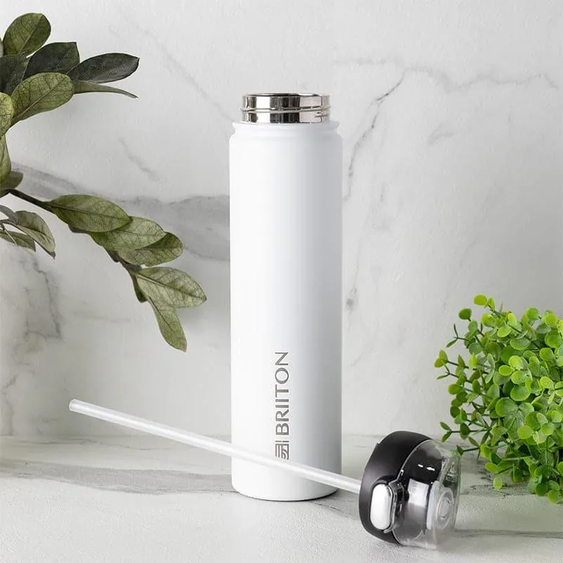 Harpo Sip 750 ML Hot & Cold Thermos Water Bottle (Black & White) - Set Of Two
