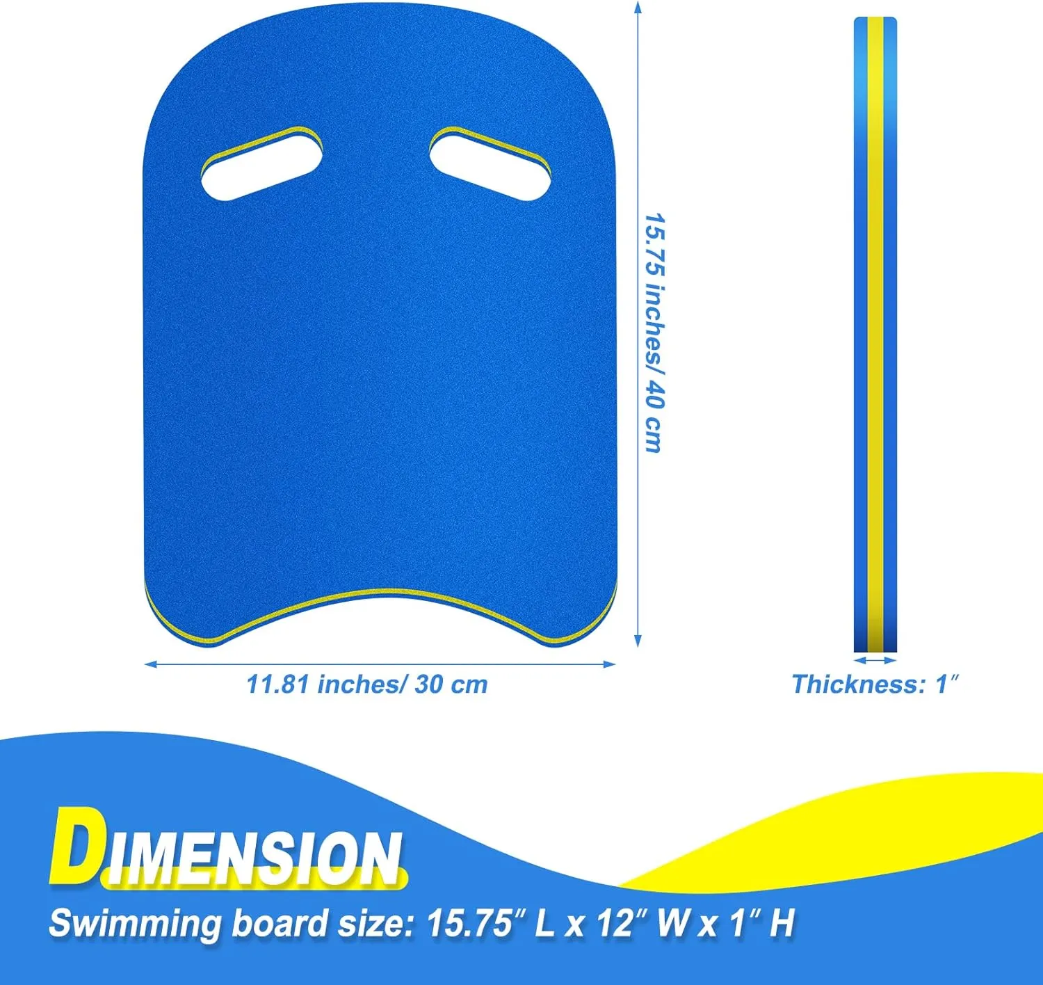 Hungdao 3pcs Safety Swimming Kickboard for Kids Adult Beginner Training Aid Pool Kick Board U Design Float Children Swimming Training Pool Exercise Equipment