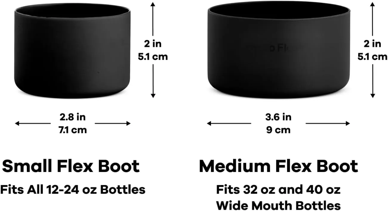 Hydro Flask Flex Boot - Accessory Silicone Water Bottle Protector - Dishwasher Safe, BPA-Free, Non-Toxic Small