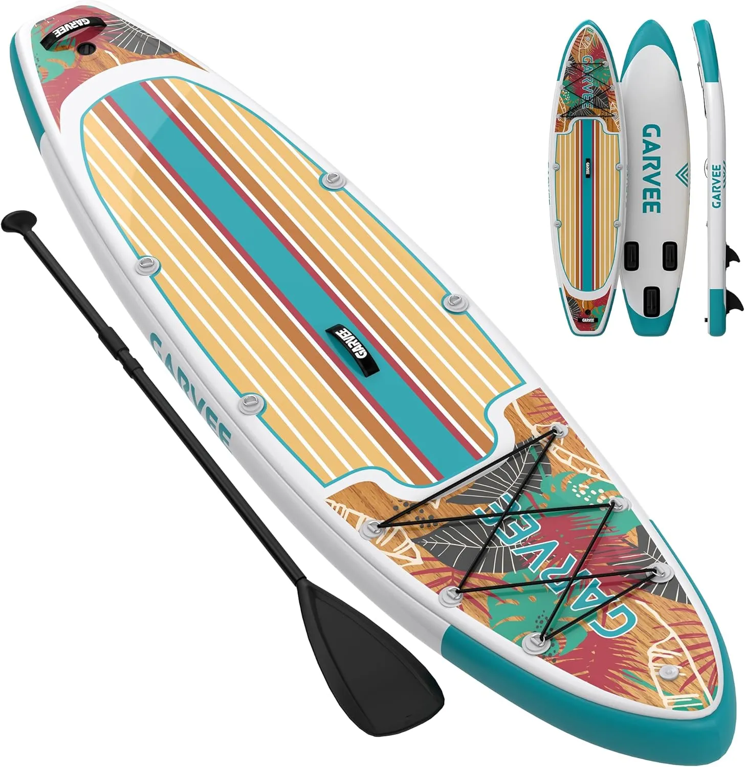 Inflatable Paddle Board for Adults, 10'6"/11" Inflatable Stand Up Paddle Board with Premium Accessories, Non-Slip EVA Deck, Ultra-Light Carry Bag, Pump, SUP Board for Adult (Yellow, 11ft)