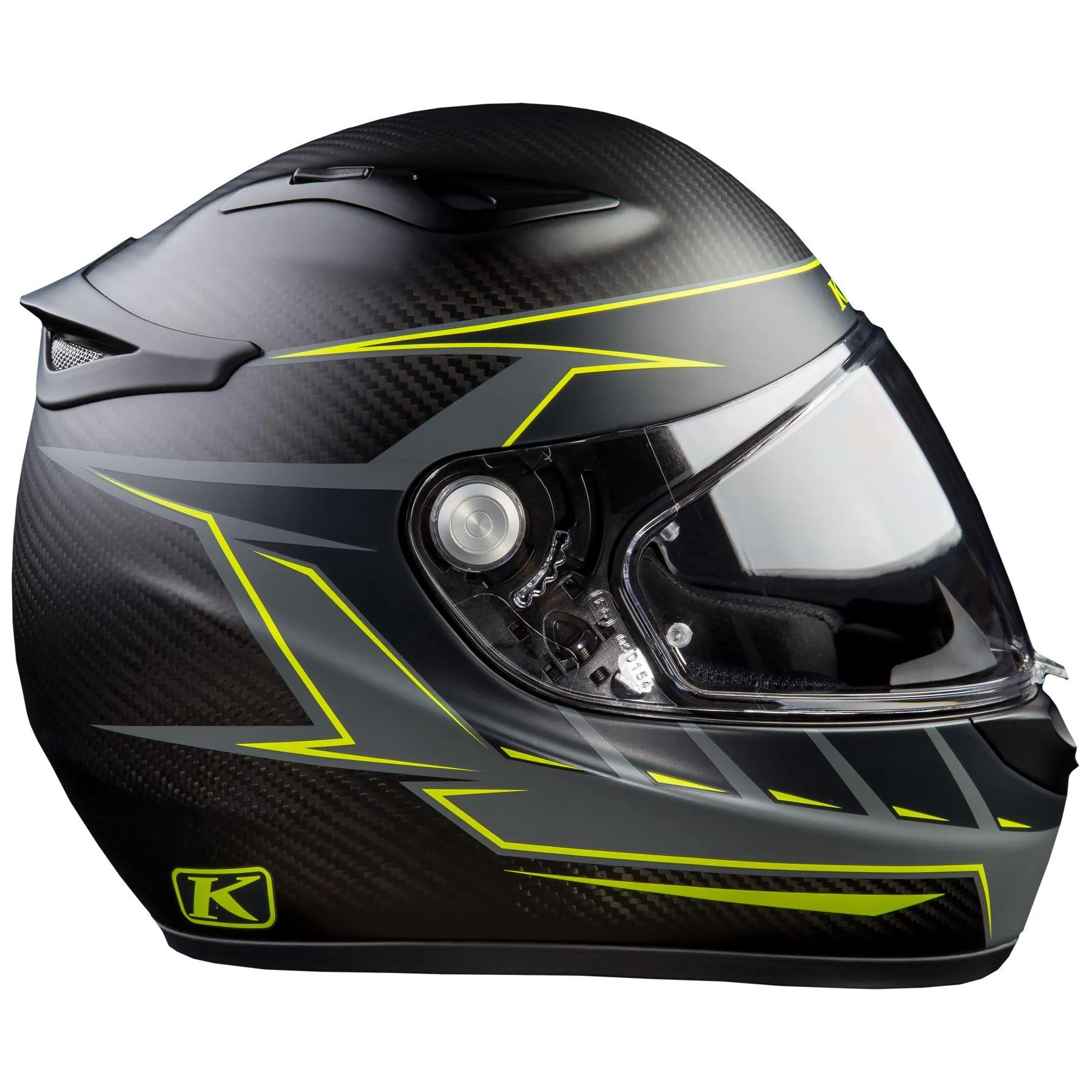 Klim K1R Raw Karbon Helmet Discern Hi-Viz