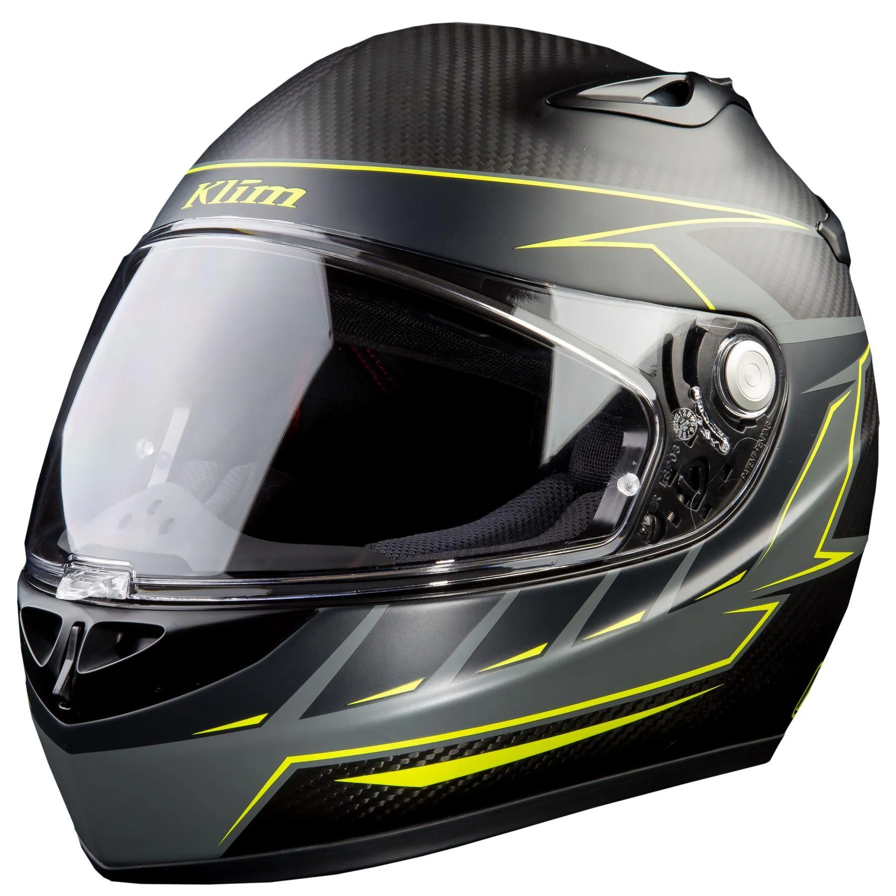 Klim K1R Raw Karbon Helmet Discern Hi-Viz