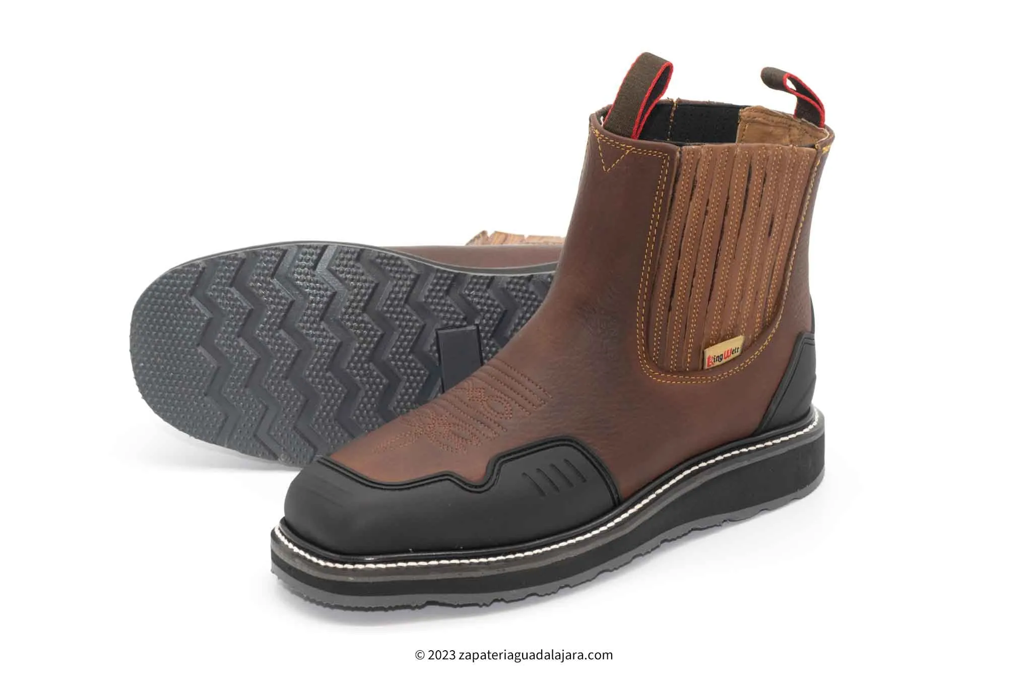 KW3977 6" STEEL TOE BROWN FLOTER LEATHER WORK BOOT