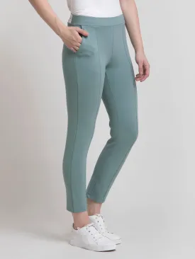 LivIn Straight Fit Cropped Pants - Sap Green