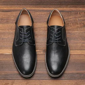Men's Anti-slip Vegan Leather Shoes with Contrast Stitching | Eco-Friendly Materials for All Seasons