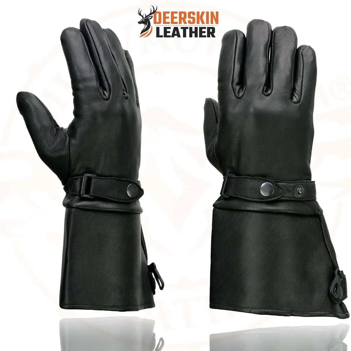 Milwaukee Leather SH857 Men's Long Cuff Thermal Lined USA Deerskin