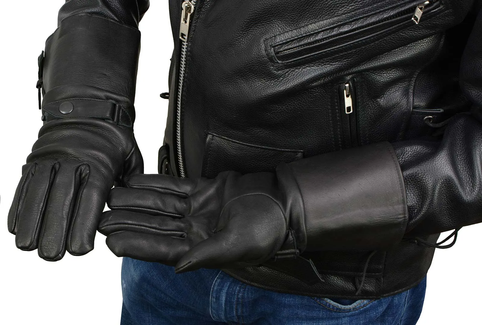 Milwaukee Leather SH857 Men's Long Cuff Thermal Lined USA Deerskin