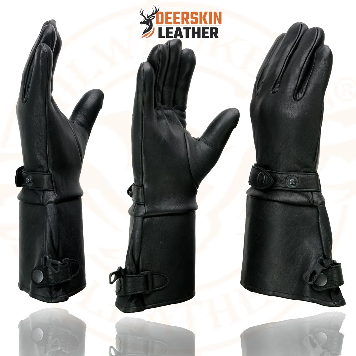 Milwaukee Leather SH857 Men's Long Cuff Thermal Lined USA Deerskin