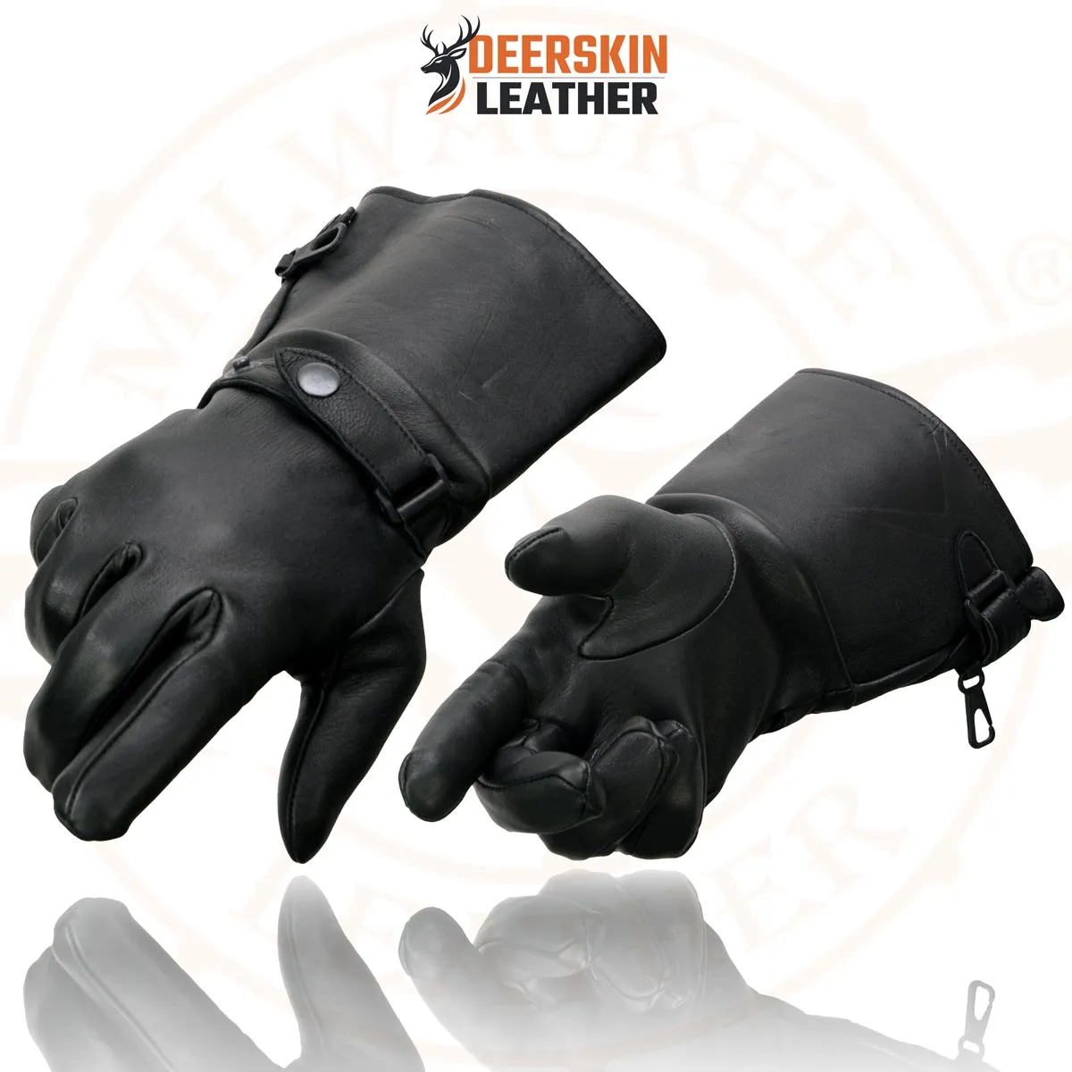 Milwaukee Leather SH857 Men's Long Cuff Thermal Lined USA Deerskin