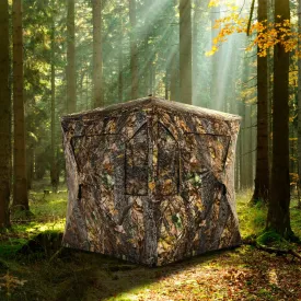 NNECW 3 Person Pop-up Ground Tent with Gun Ports for Deer and Elk Hunting 