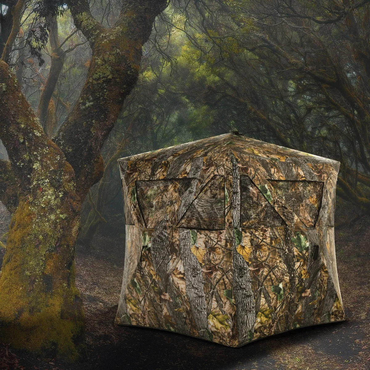 NNECW Portable Hunting Blind with Ground Stakes & Tie-downs for Deer and Antelope 