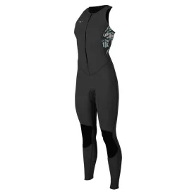 O'Neill Womens Bahia 1.5mm F/Z Sleeveless Wetsuit - Blk/Baylen/Ol