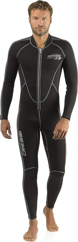 Open Box Cressi 2mm Mens Lido Long Full Front Zip Wetsuit, Size: Large